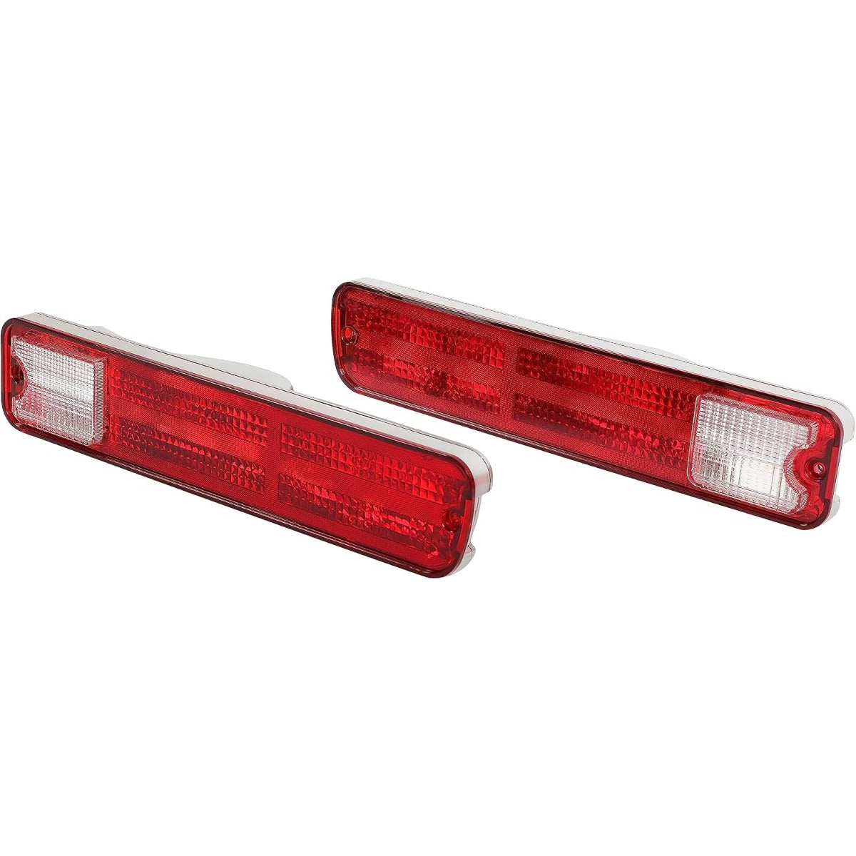 KUAFU Tail Light Lamp Compatible with 1979-1987 Chevy Chevrolet El Camino Malibu GMC Caballero Station Wagon Taillight Driver Side & Passenger Side - Red Lens