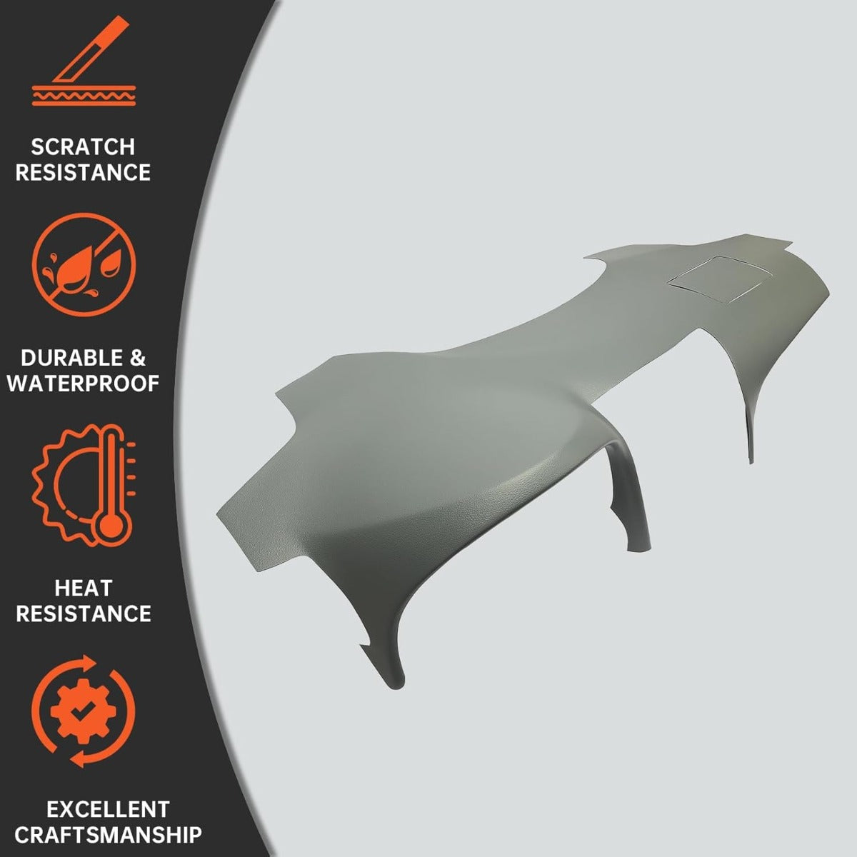 Dashboard Cap Cover Compatible with 2007-2011 Toyota Camry Gray Dashboard Cap Replacement ABS Plastic