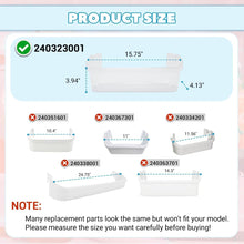 Kojem 240323001 AP2115741 PS429724 Replacement Refrigerator Door Bin Shelf Compatible with Frigidaire Refrigerator Lower Door Shelf Replacement for AH429724, 240323007 - White ABS Plastic 2Pcs