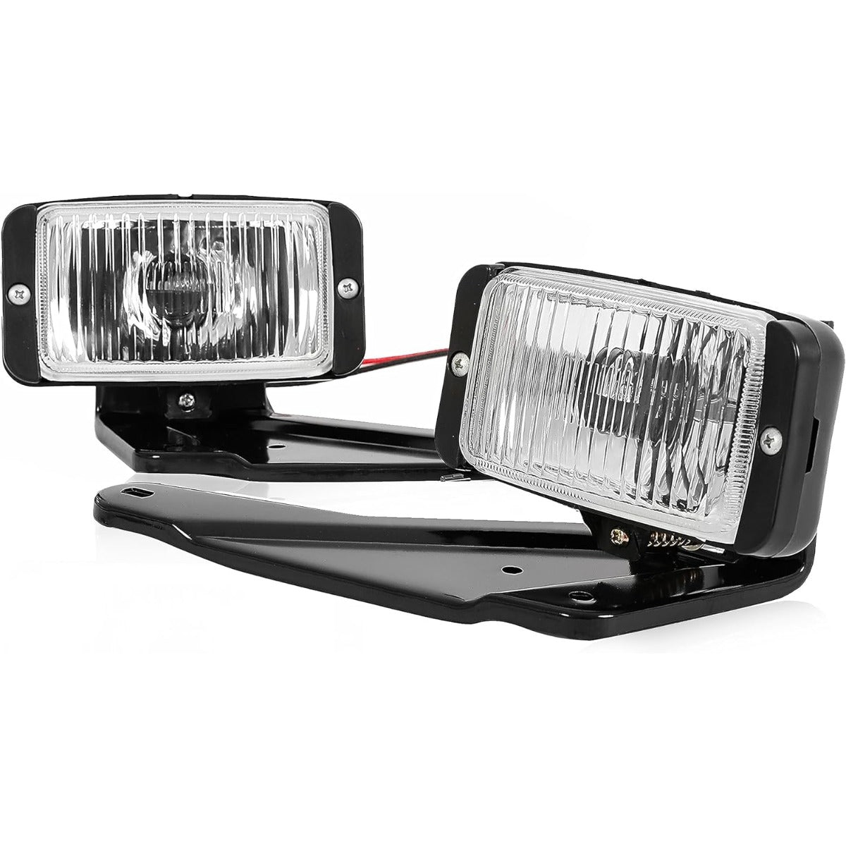 Fog Light W/Bulbs Compatible with 1988-2000 Chevy C/K1500 2500 3500 Replacement for 16524928 GM2593106 16524927 GM2592106 Lamp (Clear Lens)