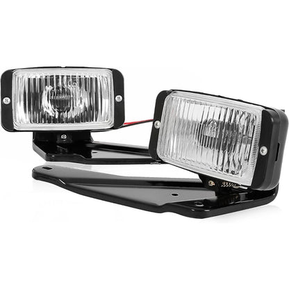 Fog Light W/Bulbs Compatible with 1988-2000 Chevy C/K1500 2500 3500 Replacement for 16524928 GM2593106 16524927 GM2592106 Lamp (Clear Lens)