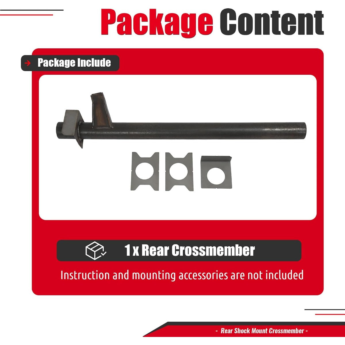 Rear Upper Shock Mount Crossmember Compatible with 2007-2014 Chevy Chevrolet Silverado 1500 GMC Sierra 1500 W/Bracket Steel Raw