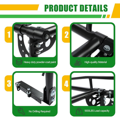 1000 LBS Adjustable Truck Contractors Rack Ladder Pickup Kayak Lumber Rack Side Bar Long Cab Full Size 60 Inches(W) x 138 Inches(L) x 34 Inches(H) (You Will get 2 Boxes) LYA-047TA+LYA-047TB