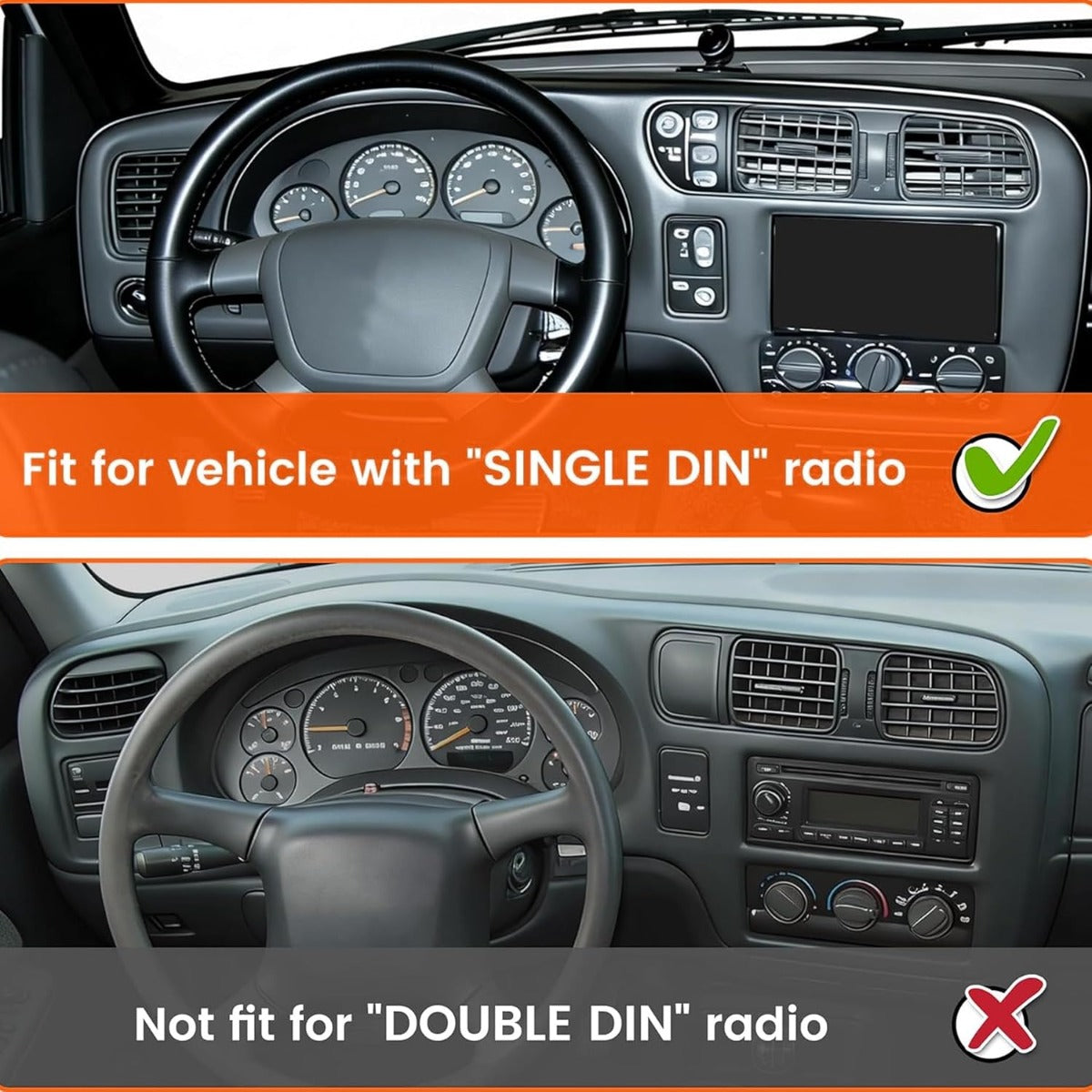 HECASA Dashboard Radio Panel Compatible with 1998-2002 S10 Blazer