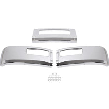 ALMULOO Front Bumper 3Pcs Compatible with 2005-2015 Ford F-650 F-750 Steel Chrome Silvery