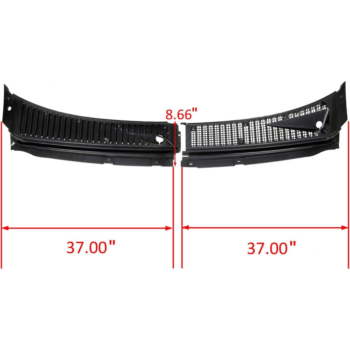 Windshield Wiper Cowl Vent Grille Cover Panels Kit Compatible With 1999-2007 F250 F350 Excursion(Driver&Passenger Side)-Replace Part# 3C3Z-25022A68-AAA & 4C3Z-25022A69-AAA