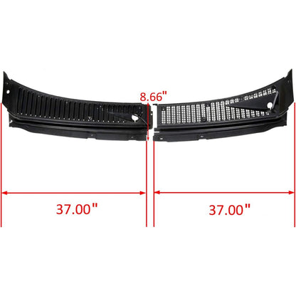 Windshield Wiper Cowl Vent Grille Cover Panels Kit Compatible With 1999-2007 F250 F350 Excursion(Driver&Passenger Side)-Replace Part# 3C3Z-25022A68-AAA & 4C3Z-25022A69-AAA