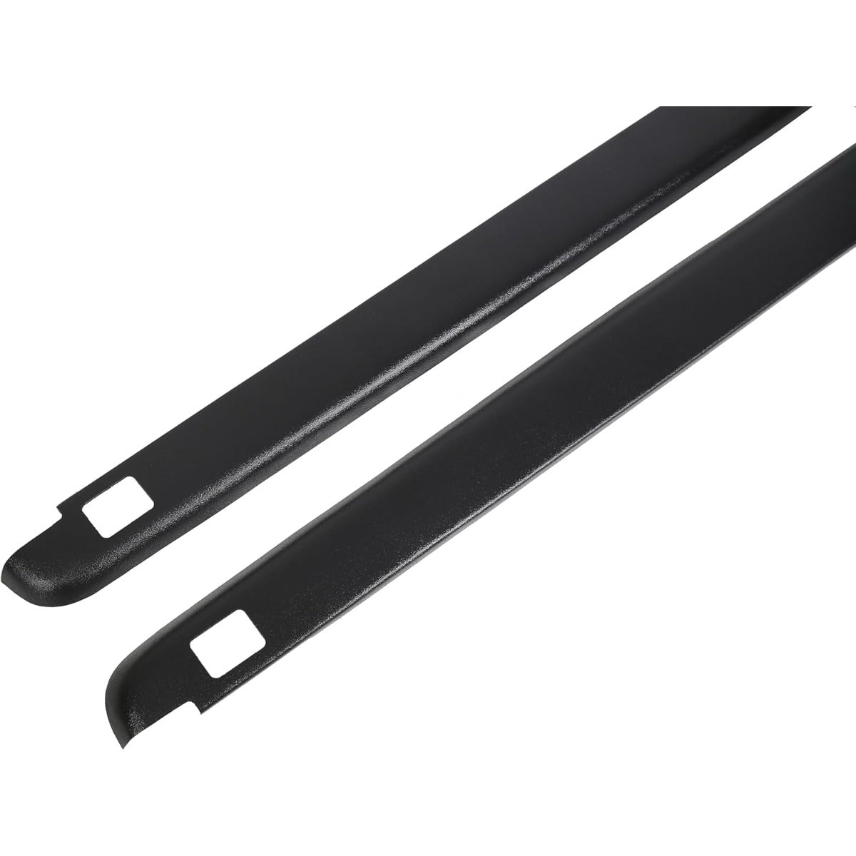 ALMULOO 6'4" Truck Bed Side Rail Cover Compatible with 2002-2008 Dodge Ram 1500 2003-2009 Dodge Ram 2500 3500 Plastic Black Rail Caps Protector Molding w/Stake Pocket Hole