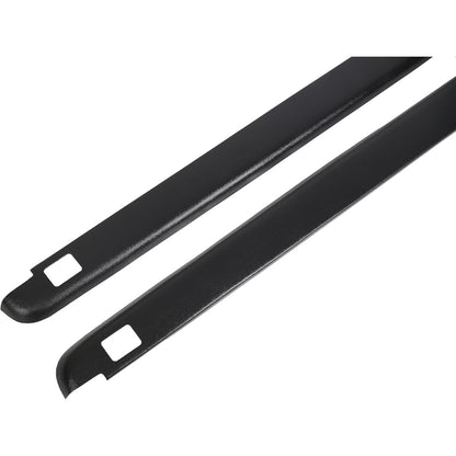 ALMULOO 6'4" Truck Bed Side Rail Cover Compatible with 2002-2008 Dodge Ram 1500 2003-2009 Dodge Ram 2500 3500 Plastic Black Rail Caps Protector Molding w/Stake Pocket Hole
