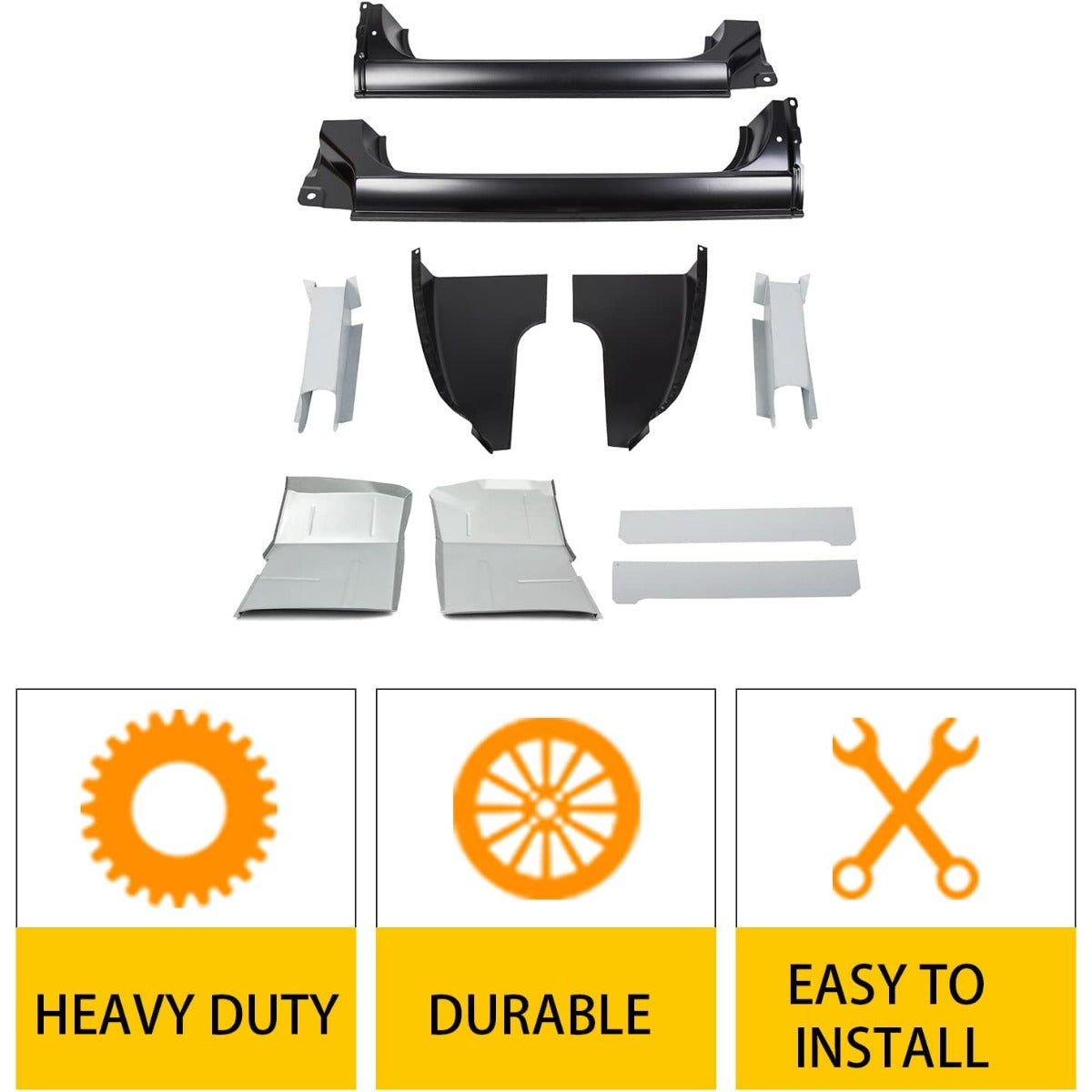 Rocker Panels & Rocker Backing Plates & Cab Corners & Cab Floor Supports & Floor Pans Compatible with 1973-1987 Chevy GMC Suburban Blazer Jimmy C10 C20 K10 K20 Pickup Cab Repair Kit 2 Packages