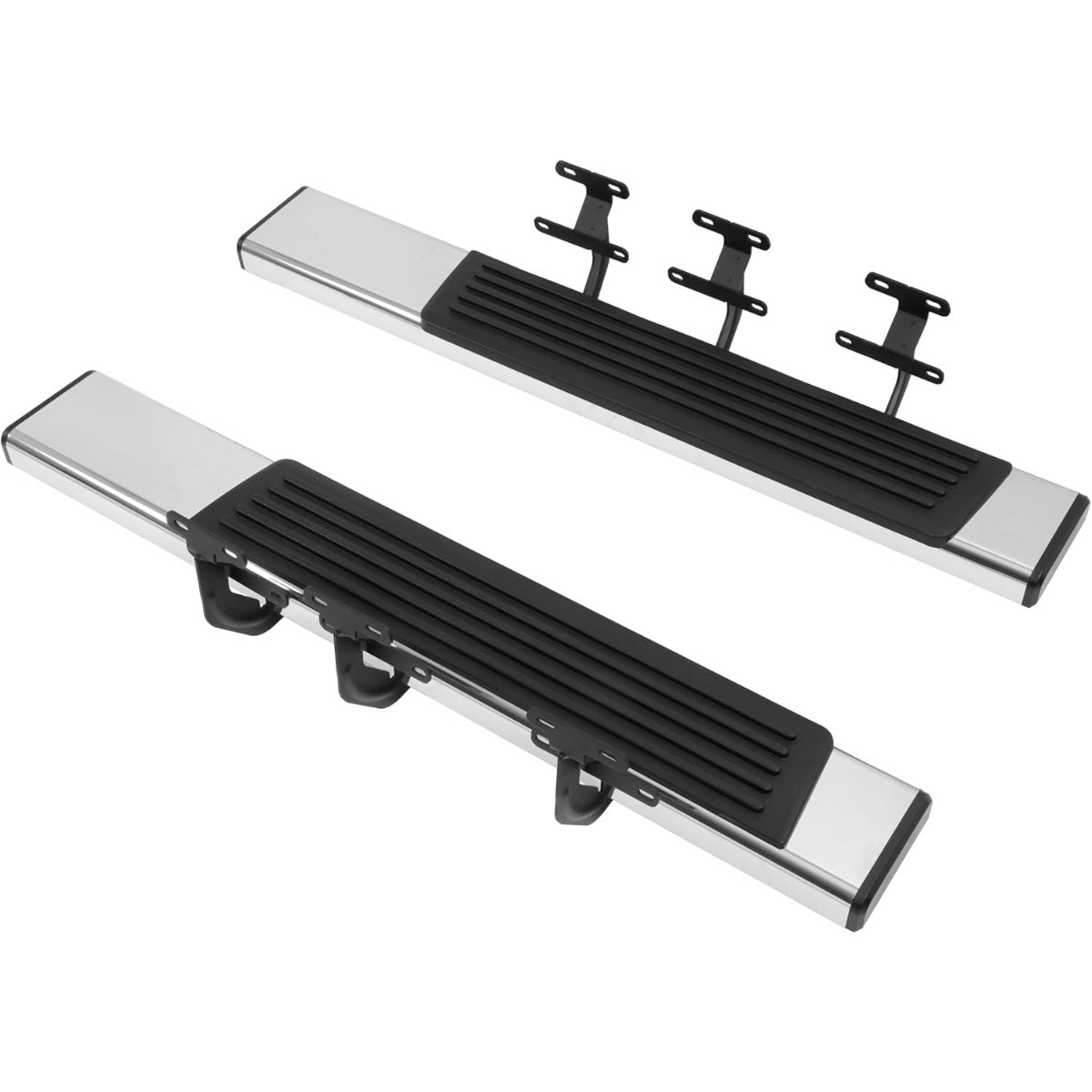 Side Steps Compatible with 2015-2026 Ford F-150 Regular Cab Running Boards Step Nerf Bars 304 Stainless Steel+Steel+Plastic Silvery+Black