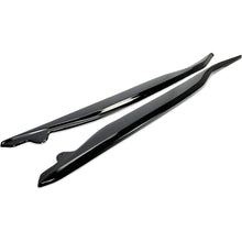 Side Skirts Rocker Panels Compatible with 2014-2019 Corvette C7 All Models ZR1 Style, Gloss Black