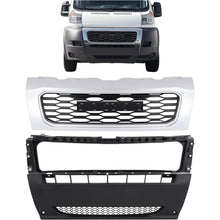 Front Bumper Center Lower Cover Assembly & Grille Compatible with 2019 2020 2021 Ram Promaster 1500 2500 3500 Replacement For 1ZT90JXWAB CH1000A52, CH1202111 PP+ABS Plastic