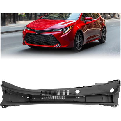 Windshield Wiper Cowl Panel Top Cover Compatible with 2019-2022 Toyota Corolla Without hybrid Replacement for 5570802740 Air Inlet Window Cover Cowl Vent Molding Grille Panel Hood
