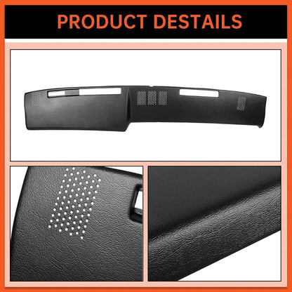 Dash Board Cover & AC Vent Plate Compatible with 1981-1991 GMC Jimmy Chevy Blazer Suburban | Black, Two Packages
