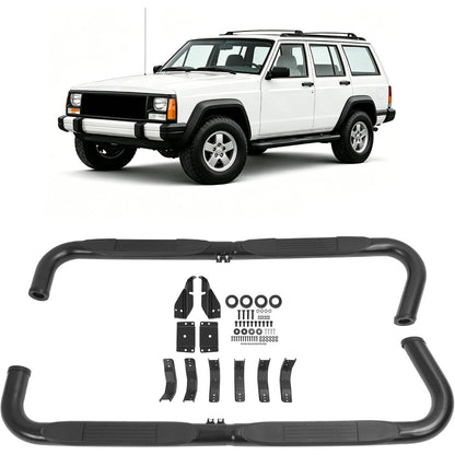 ALMULOO Steps Compatible with Cherokee 4 Door Running Boards Step Bars