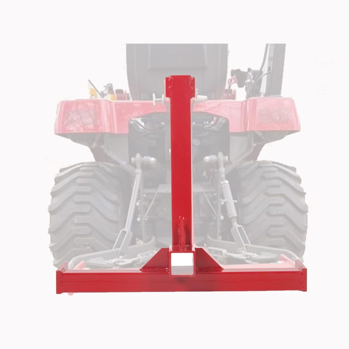 2 Inches Receiver 3 Point Trailer Hitch Category One Tractor Tow Red Gooseneck Drawbar Adapter with One Year Warranty