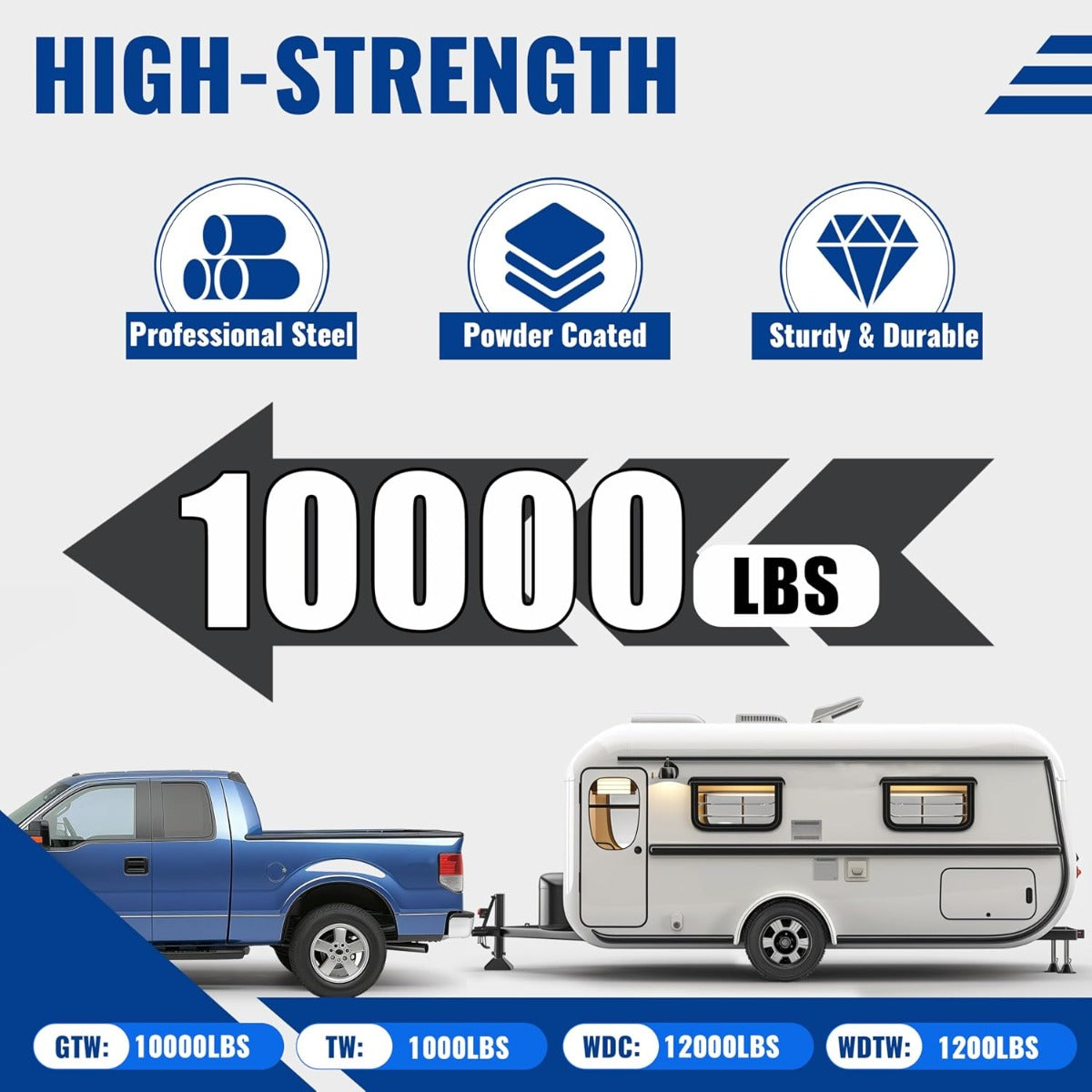 KUAFU Class 4 Trailer Hitch Compatible with 97-16 F250 F350 F450 97-04 F150