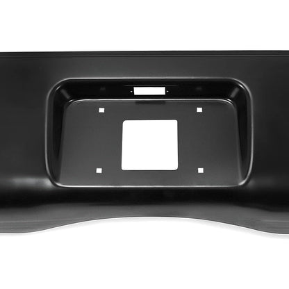 ALMULOO Steel Rear Roll Pan Compatible with 2007-2013 Silverado Sierra 1500 2500 3500 Fleetside Styleside Bed Truck Rear Roll Pan Bumper w/License Light Black