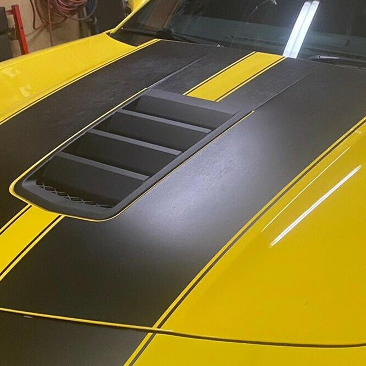 Front Hood Scoop Vents Grille Compatible with 2014-2015 Chevy Chevrolet Camaro Replacement for 22828242