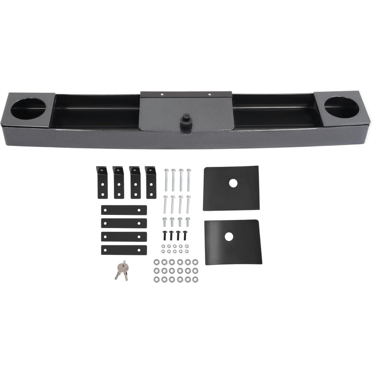 Golf Cart Universal Front Dash Storage Tray Compatible Golf Cart Parts Plastic Carbon Fiber Color, Easy Installation