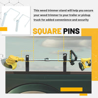 Load image into Gallery viewer, KUAFU Lockable Weed Eater, Edger or String Trimmer Racks Holder Hold Compatible with Weeder Edger Single Tier Mount On Pickup Open Trailer Pair
