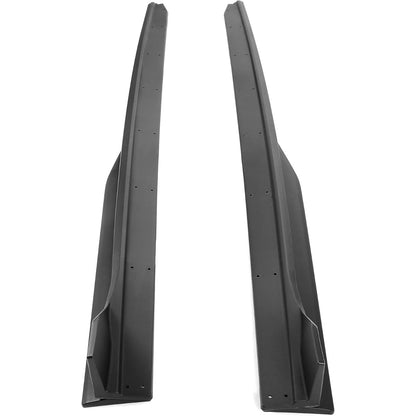 Side Skirts Body Kit Compatible with 2015-2023 Ford Mustang Exterior Rocker Panels Guard Extension Splitter Replacement w/Winglet Black Pair