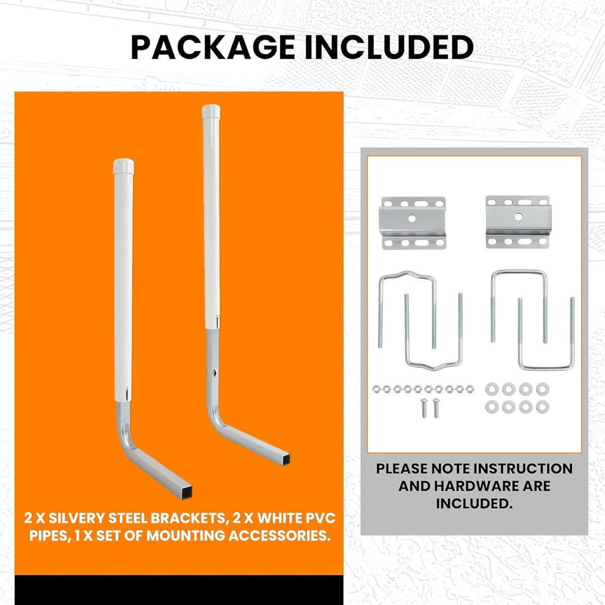 KUAFU 40-60In Adjustable Boat Trailer Guide Poles with PVC Pipes for Ski Boat Fishing Boat or Sailboat Trailer Compatible with Frames up to 3" w x 4-1/4" H