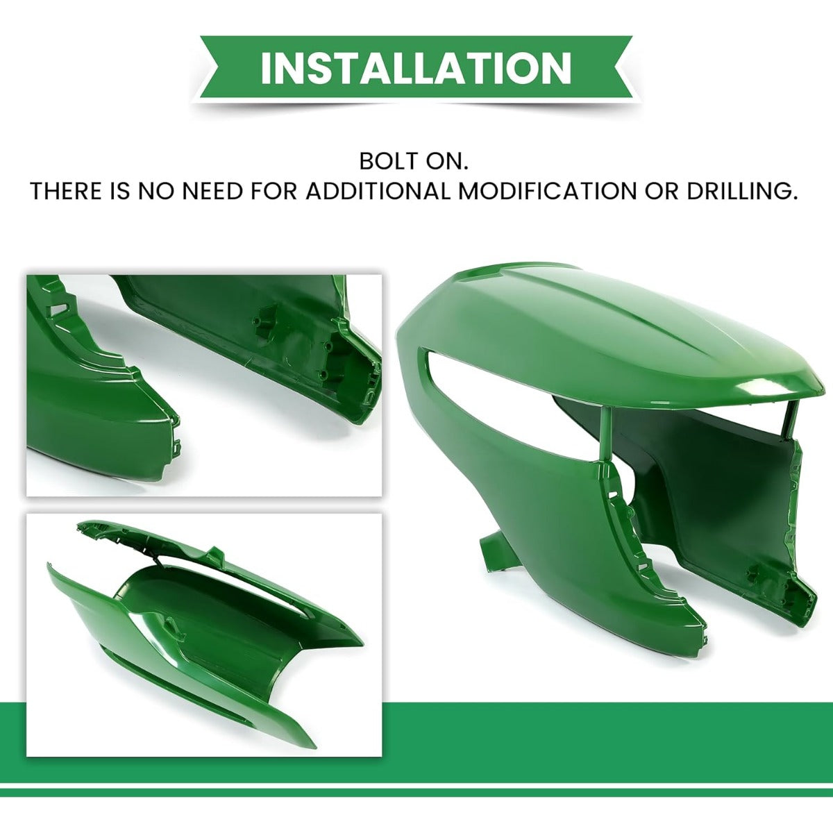 Lawn Mower Front Hood Grille Compatible with John Deere X300 X300R X304 X305R X310 X320 X324 X340 X360 X500 X530 534 Replacement for M152313 LYJD-050T