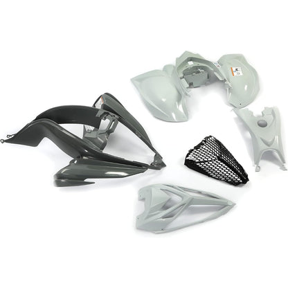 HECASA Front & Rear Fender Flares + Gas Cap + Tank Cover + Grille/Fender + Mesh Compatible With 2006-2023 YAMAHA Raptor 700 700R Plastic Kit Bodywork Gray & Black