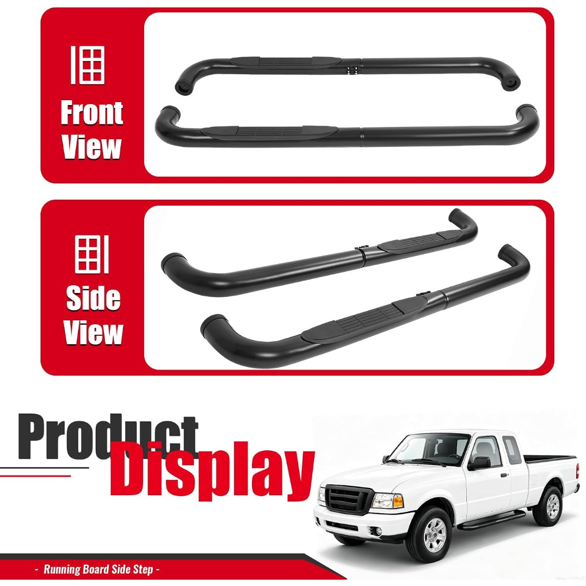 Running Board Step Compatible with 98-11 Ranger/Ranger Edge/Mazda B