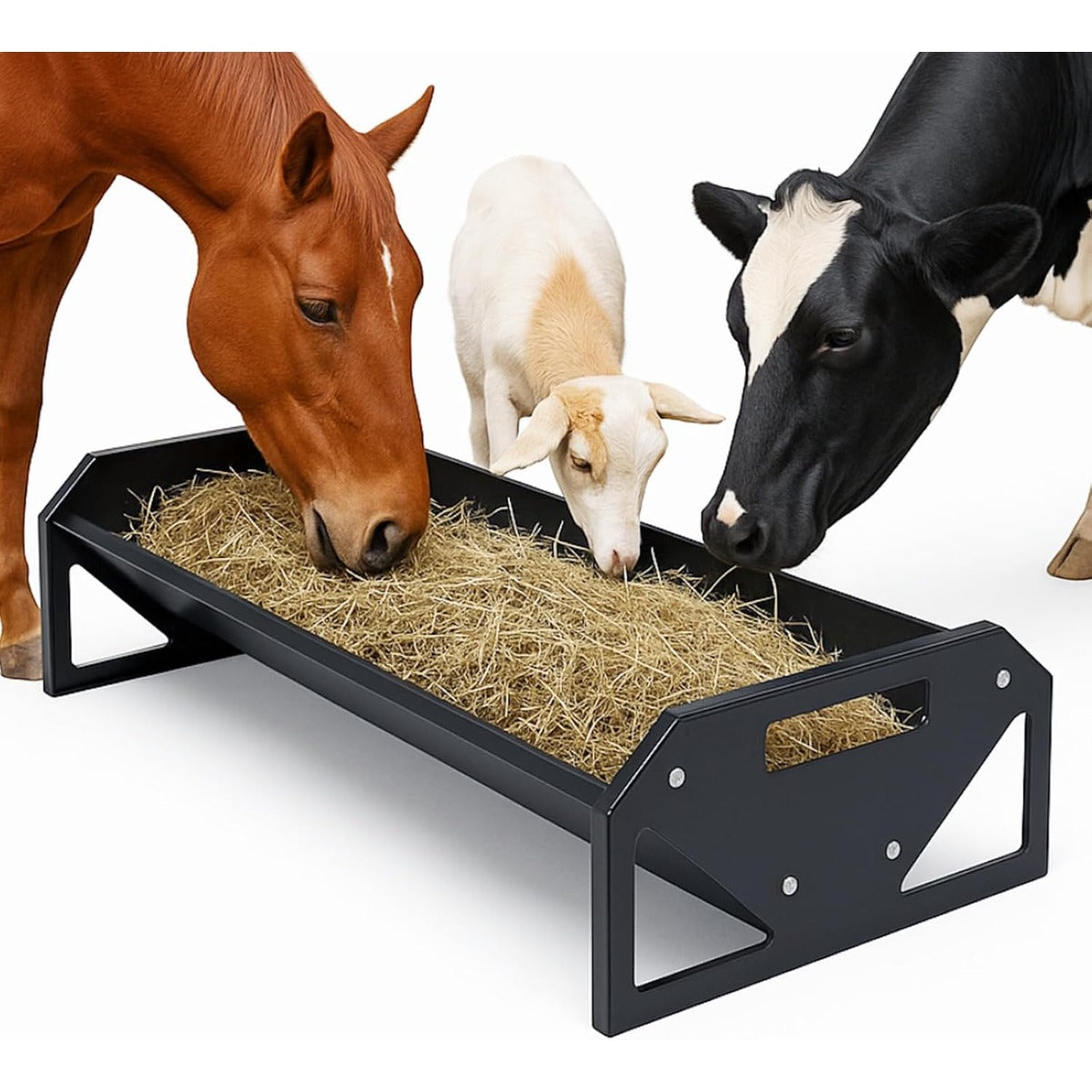 ECOTRIC 22 Gallon Livestock Feeder, 45" Length for 10Sheeps Once, Feeder
