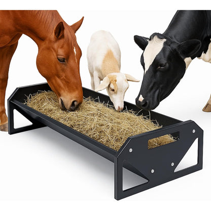 ECOTRIC 22 Gallon Livestock Feeder, 45" Length for 10Sheeps Once, Feeder