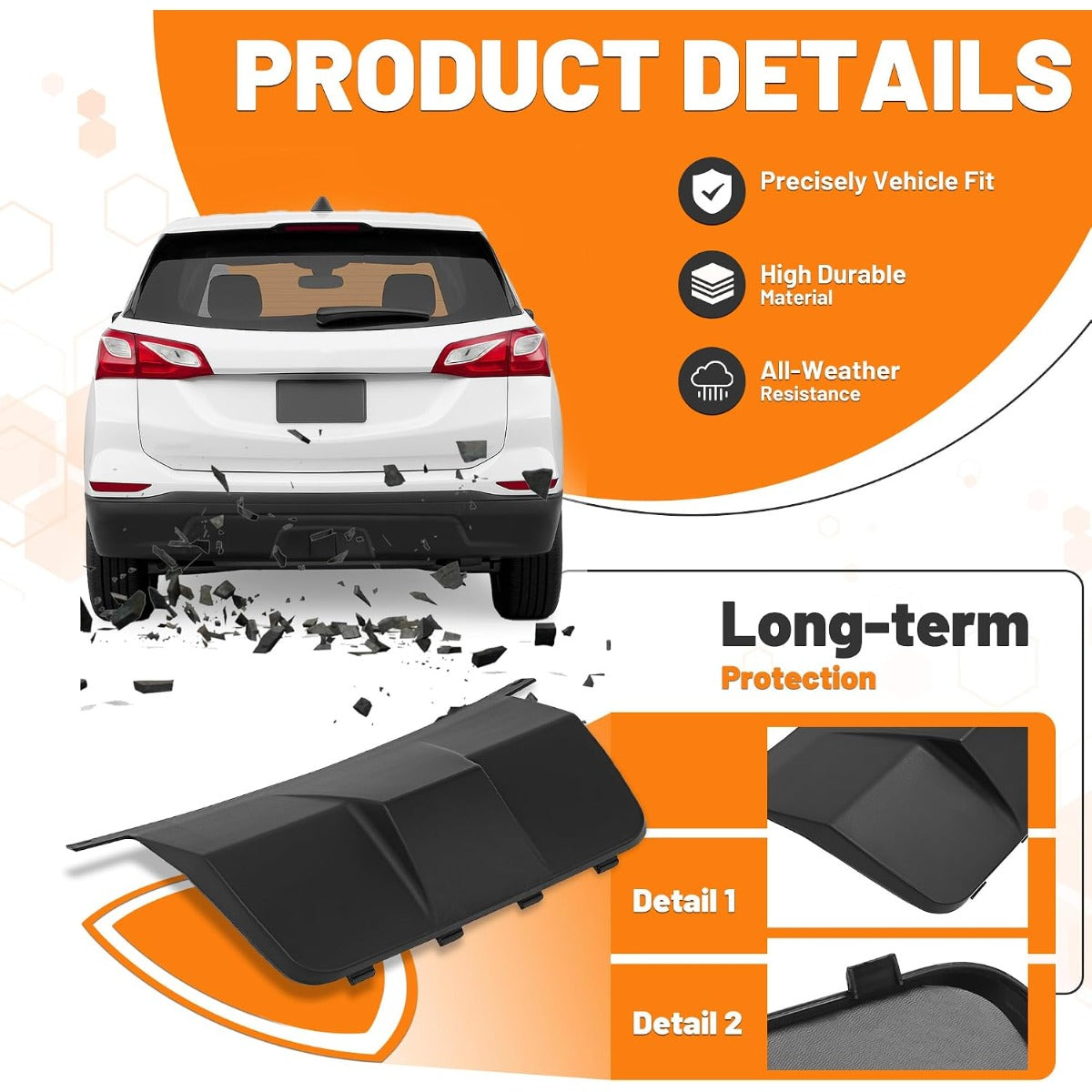 KUAFU Trailer Hitch Cover Panel Compatible with 2018-2021 Equinox