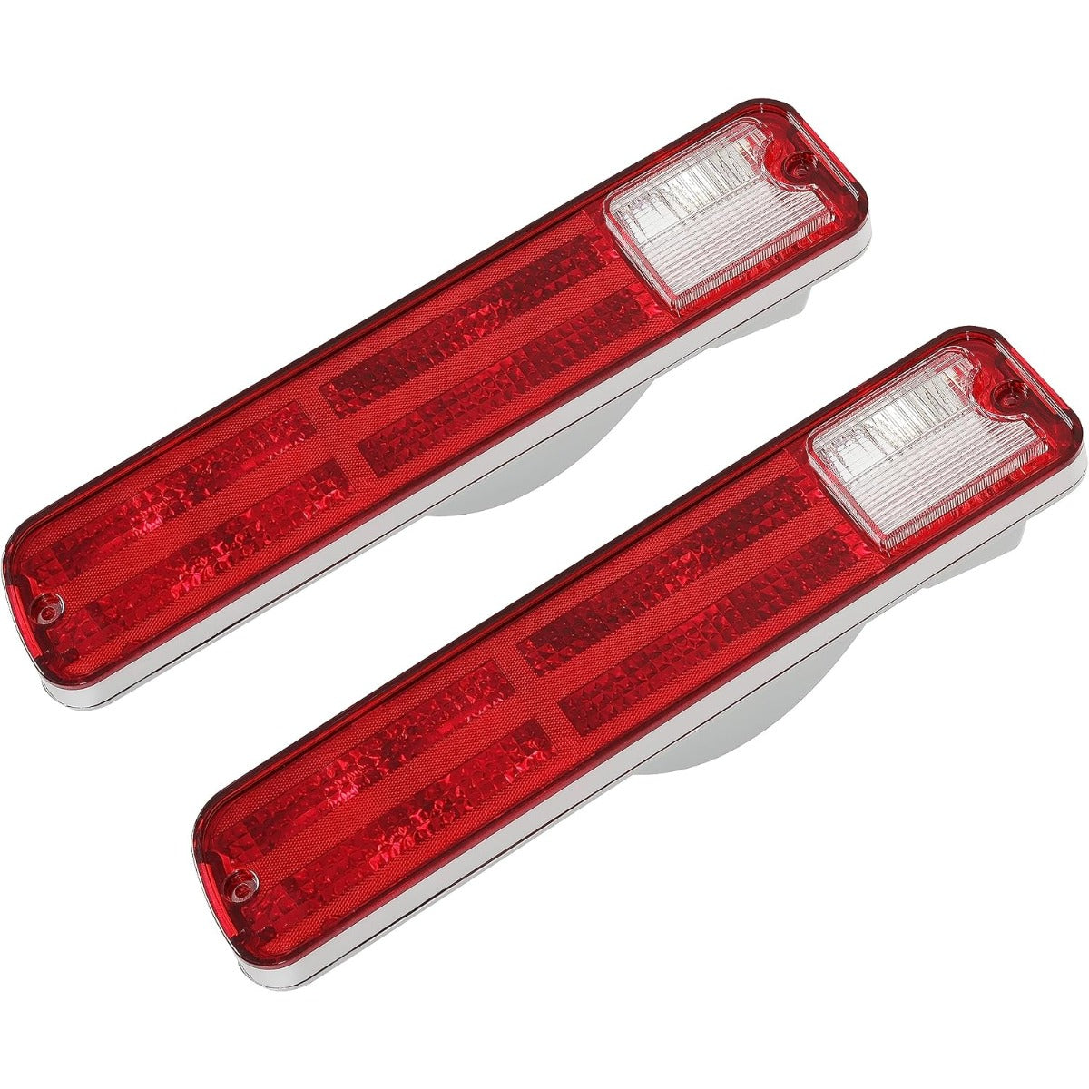 KUAFU Tail Light Lamp Compatible with 1979-1987 Chevy Chevrolet El Camino Malibu GMC Caballero Station Wagon Taillight Driver Side & Passenger Side - Red Lens