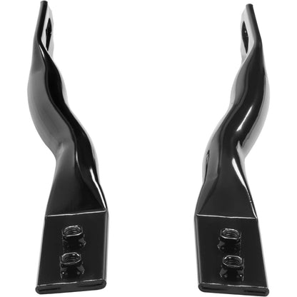 ALMULOO Front Bumper Bracket Compatible with 2015-2019 Chevrolet Silverado 2500 HD/3500 HD & GMC Sierra 2500 HD/3500 HD Replace 22774471 22774470 GM1043125 GM1042125 Steel Powder Coated Black