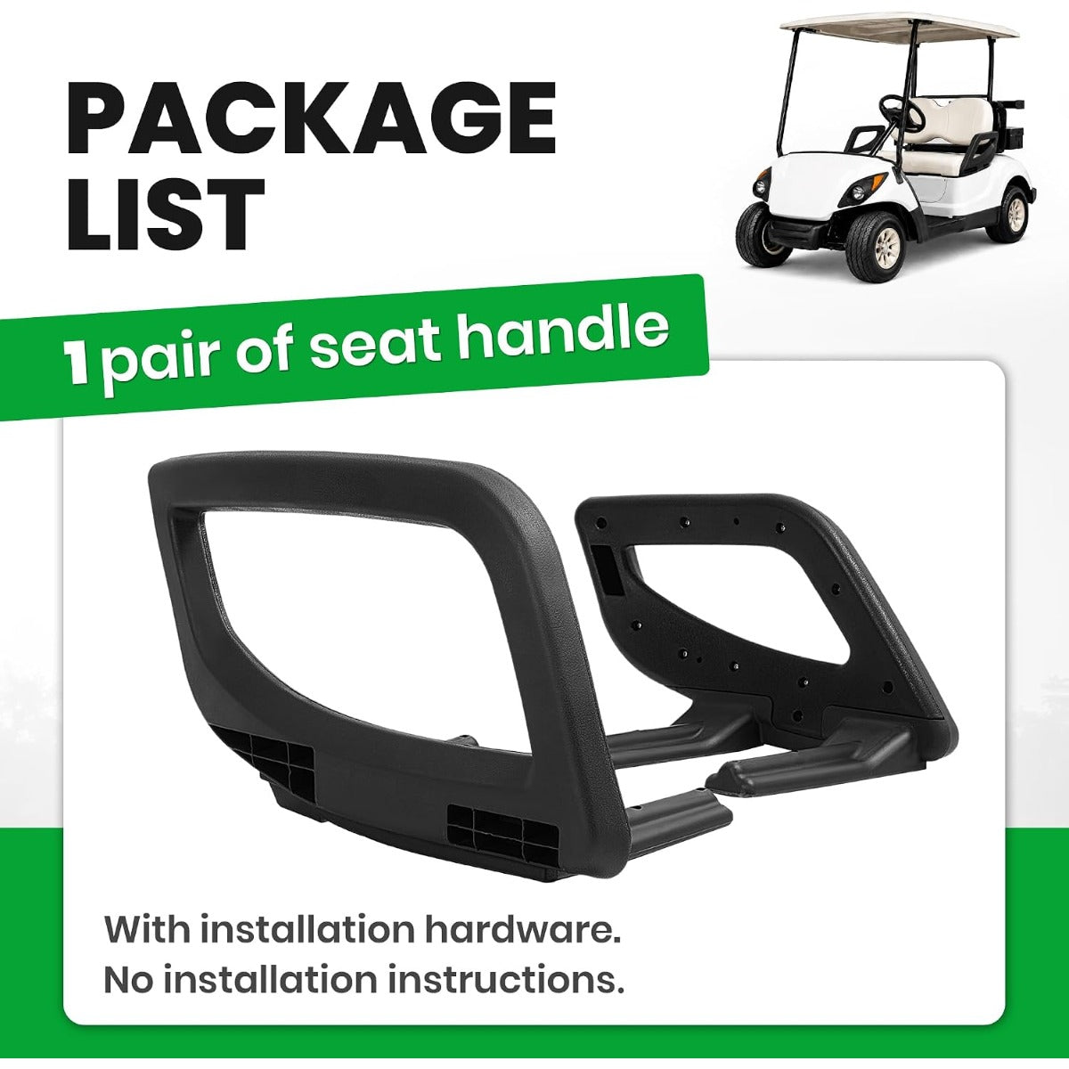 Golf Cart Seat Handle Compatible with Yamaha G29 Drive Arm Rest & Hip Restraint Set for Driver and Passenger Replacement for JW1-K8362-00/JW1-K8361-00