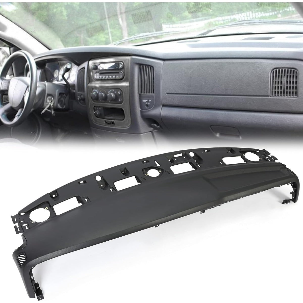 Full Dashboard Replacement Dash Pad Dashboard Cover Compatible with 2002-2005 Dodge RAM 1500 2500 3500 Dark Slate Gray Instrument Panel Dash Panel