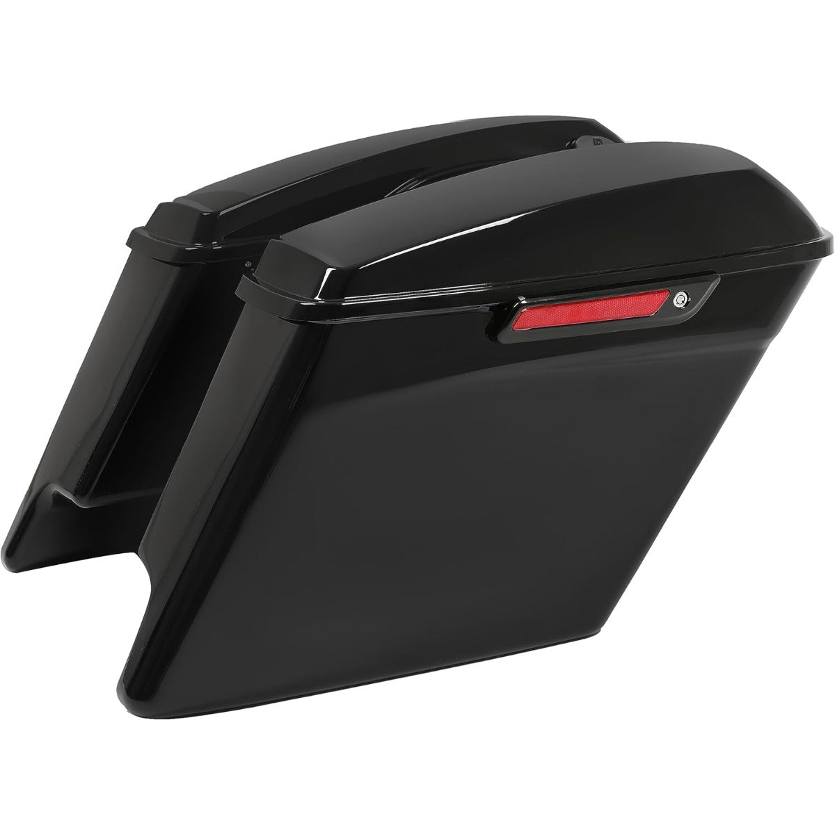5" Stretched Extended Hard Saddle Bag W/Black Latches for 2014-2024 Harley Touring Road King Road Glide Street Glide Electra Glide Ultra Classic