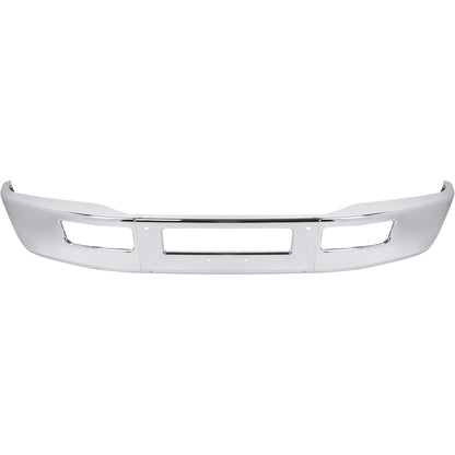ALMULOO Front Bumper 3Pcs Compatible with 2005-2015 Ford F-650 F-750 Steel Chrome Silvery