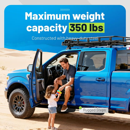 Side Steps Compatible with 2015-2023 Ford F-150 F150 SuperCrew Cab Pickup 4 Doors, High-Strength Running Boards, Steel Step Bars, Powder-Coated 4-Piece Set