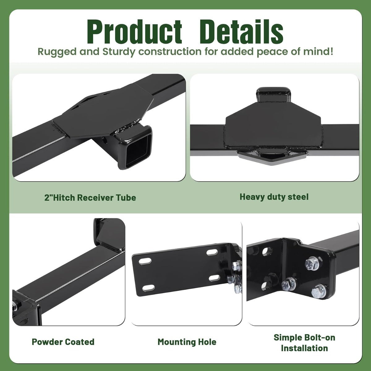 ALMULOO 2" Receiver Trailer Hitch Compatible with 10-18 Ram 2500/3500/4500