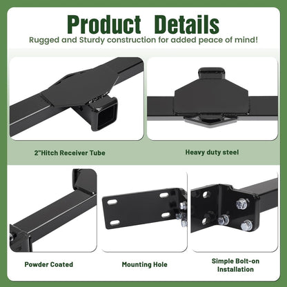 ALMULOO 2" Receiver Trailer Hitch Compatible with 10-18 Ram 2500/3500/4500