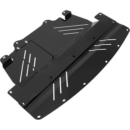Under Tray Skid Plate Compatible with 2007-2016 Infiniti G35X G37X Q40 Q60 Engine Splash Shield Cover Guard Aluminum Powder Coated Black