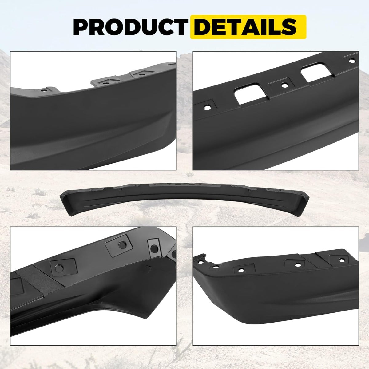 KUAFU Front Lower Bumper Valance Compatible with 2017-2019 Ford F250 F350 F450 F550 Super Duty Pickup 4-Wheel Drive Replacement for FO1095271, HC3Z17626AE Bumper Lip Air Dam Deflector PP Plastic