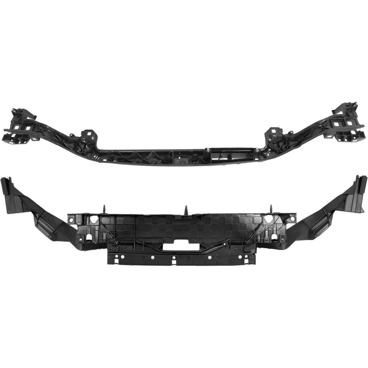 ALMULOO Radiator Mount Core Support & Upper Tie Bar Compatible With 2013-2016 Ford Fusion Replacement for DS7Z8A284A DS7Z16138B Upper Rad Support Bracket Brace Frame Assembly Crossmember Panel