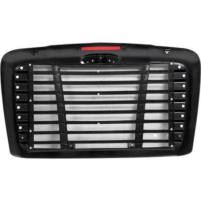 HECASA Front Grille Compatible with 2008-2017 Freightliner Cascadia Replacement for A1719112000 A1715624003 W/Bug Screen Grill Black Painted ABS Plastic