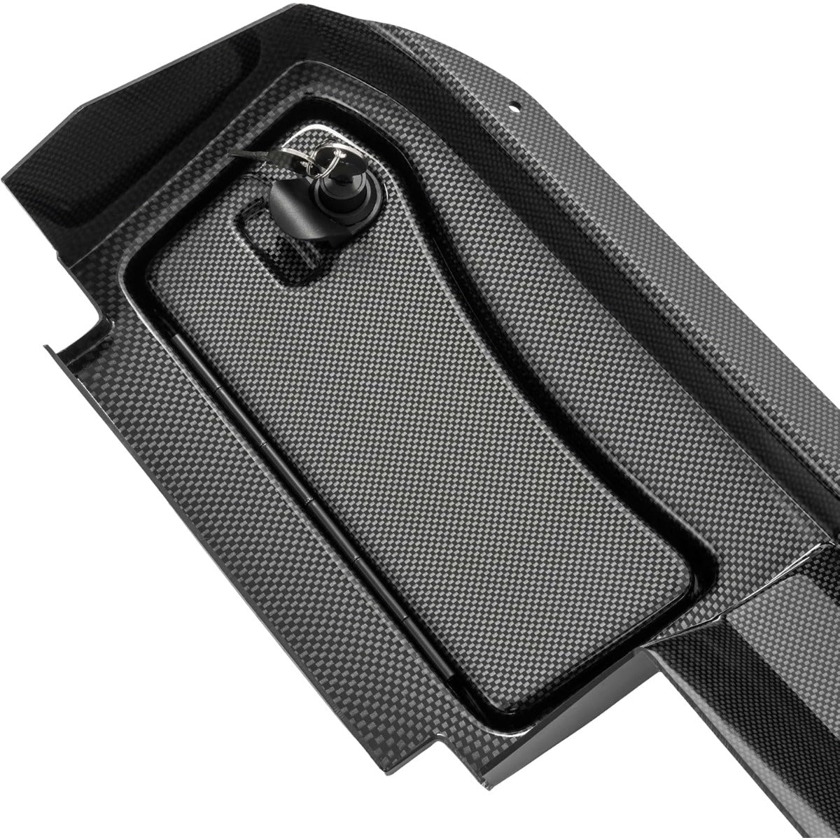 Dashboard Cover W/Locking Doors Compatible With 2008-2014 EZGO RXV Gas/Electric Models, Carbon Fiber Style Print Front Dash Cover (Not For 2015-Up 2nd Gen)