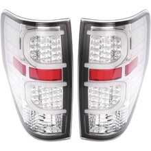HECASA LED Rear Tail Light Compatible with 2009-2014 Ford F150 LED Tube Bar LH&RH Clear Lens lamp Plastic Running/Brake/Reverse Light Turn Signal Replacement for FO2818143