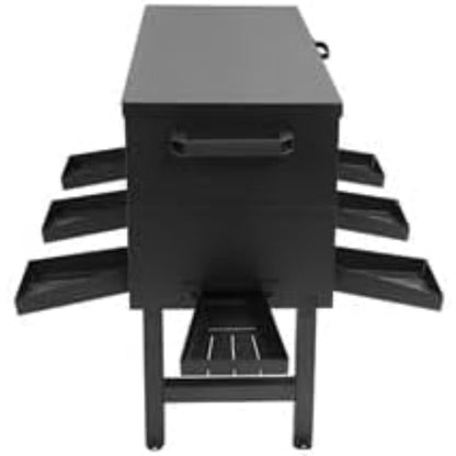 128 Pound Freestanding Livestock Feeder, Rustproof Metal Gravity